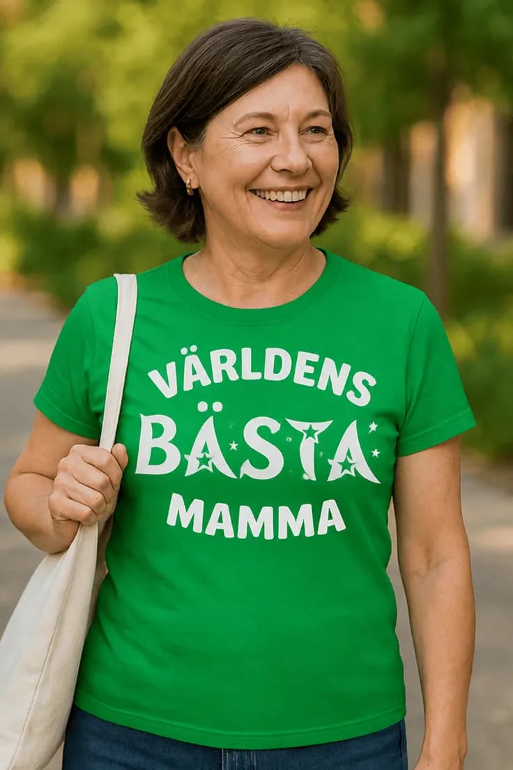Rolig t-shirt Bästa mamman i världen – VÄRLDENS