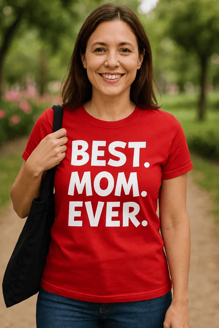 Rolig t-shirt Bästa mamman någonsin – BEST. MOM. EVER.