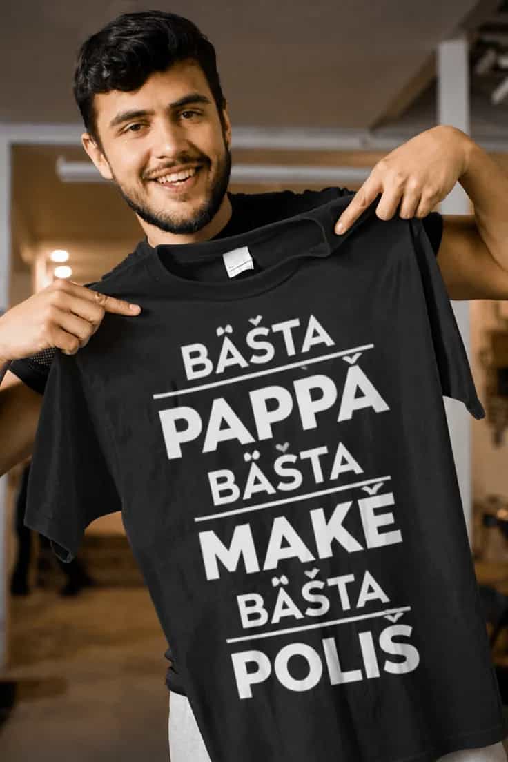 T-shirt bästa pappa make med valfritt yrke