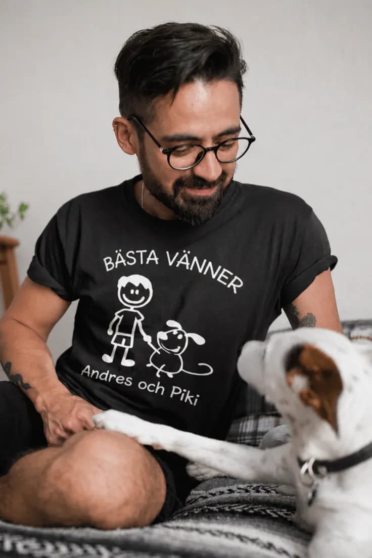 Rolig t-shirt Bästa vänner med namn – BÄSTA VÄNNER