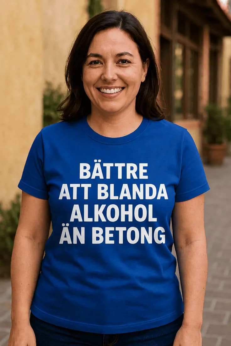 Rolig t-shirt Bättre alkohol än betong