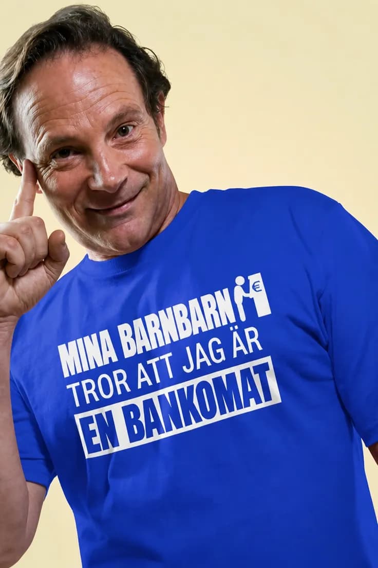 Rolig t-shirt Barnbarn tror jag är bankomat