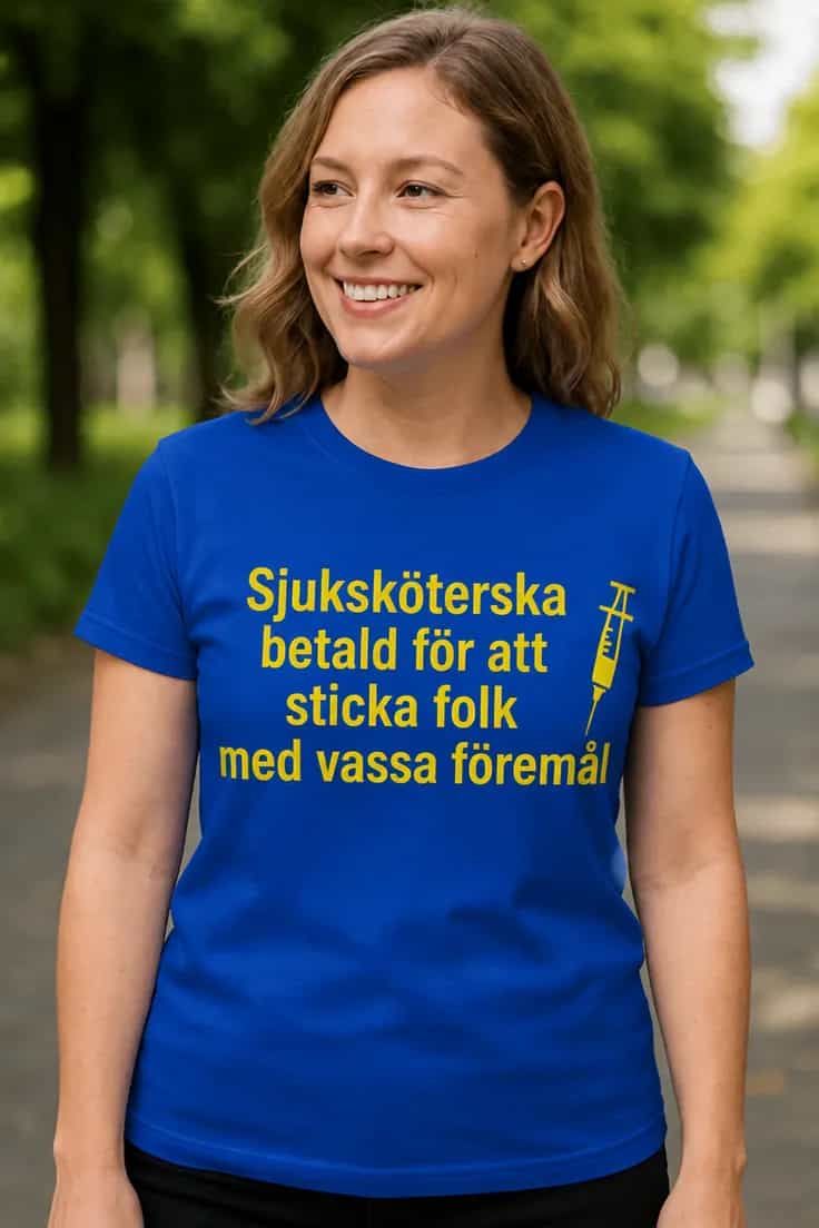 Rolig t-shirt Betald för att sticka folk