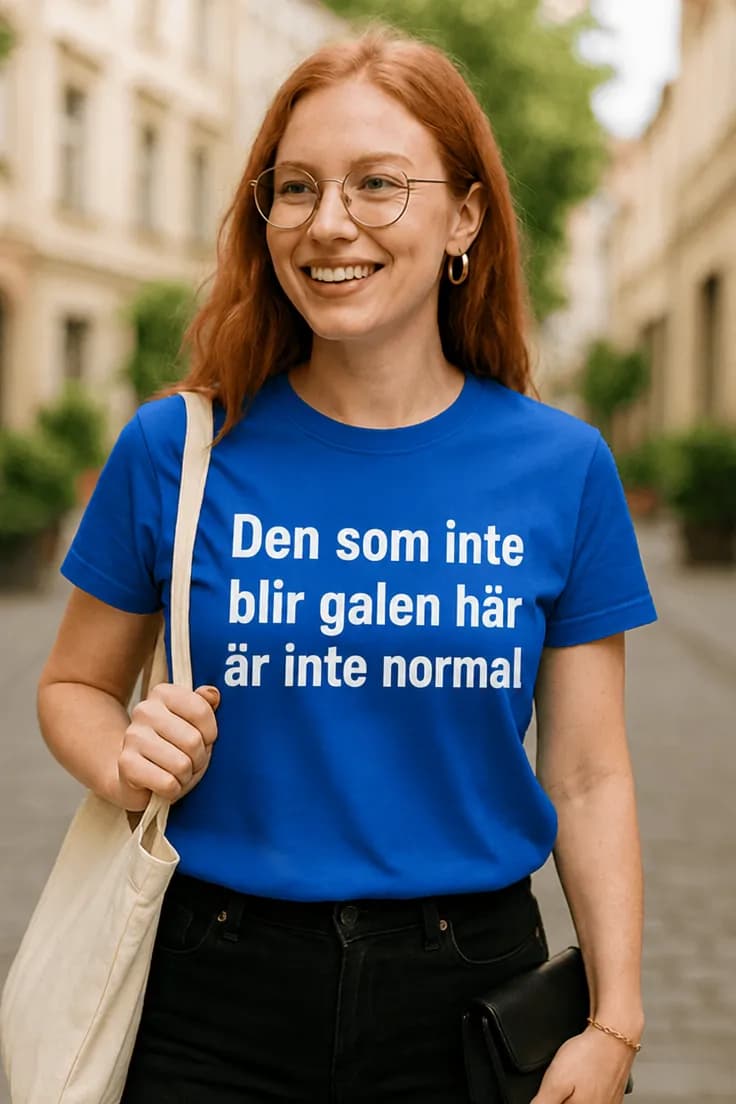 Rolig t-shirt Blir galen här – Den som inte