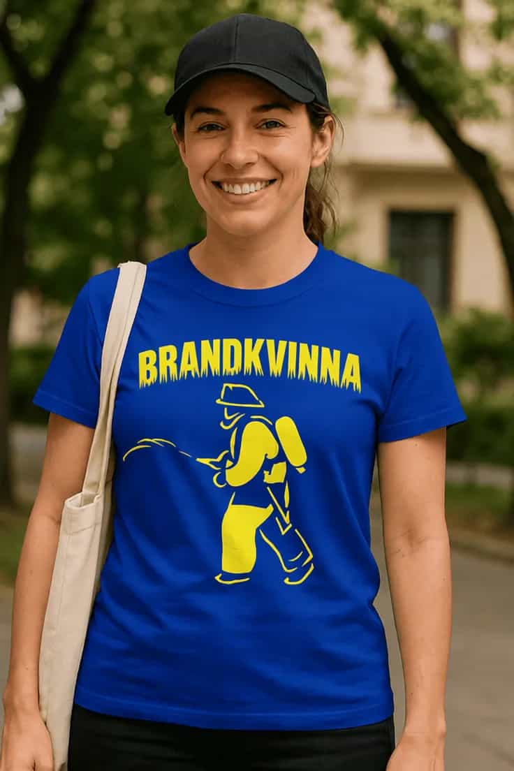 Rolig t-shirt Brandkvinna – BRANDKVINNA