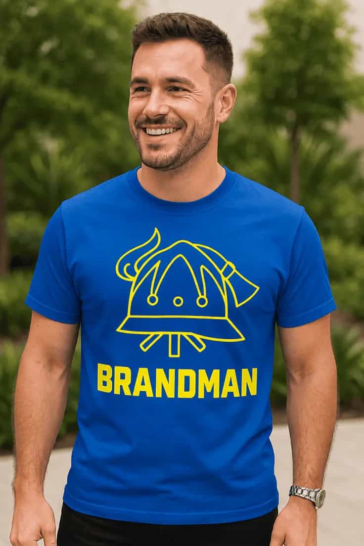 Rolig t-shirt brandman hjälm – BRANDMAN