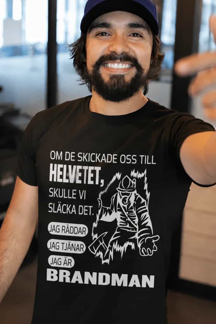 Rolig t-shirt Brandman i helvetet