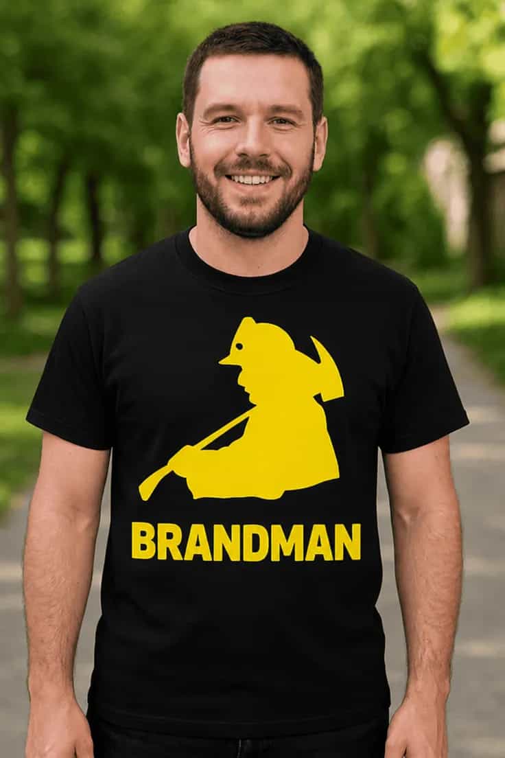 Rolig t-shirt Brandman silhuett – BRANDMAN