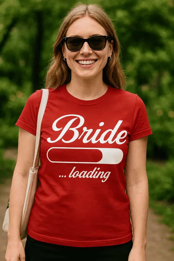 Rolig t-shirt Brud laddar – Bride ...loading.