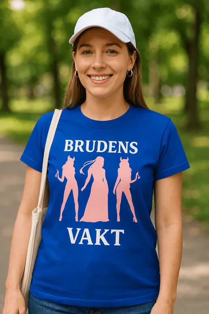 Rolig t-shirt Brudens vakt – BRUDENS VAKT