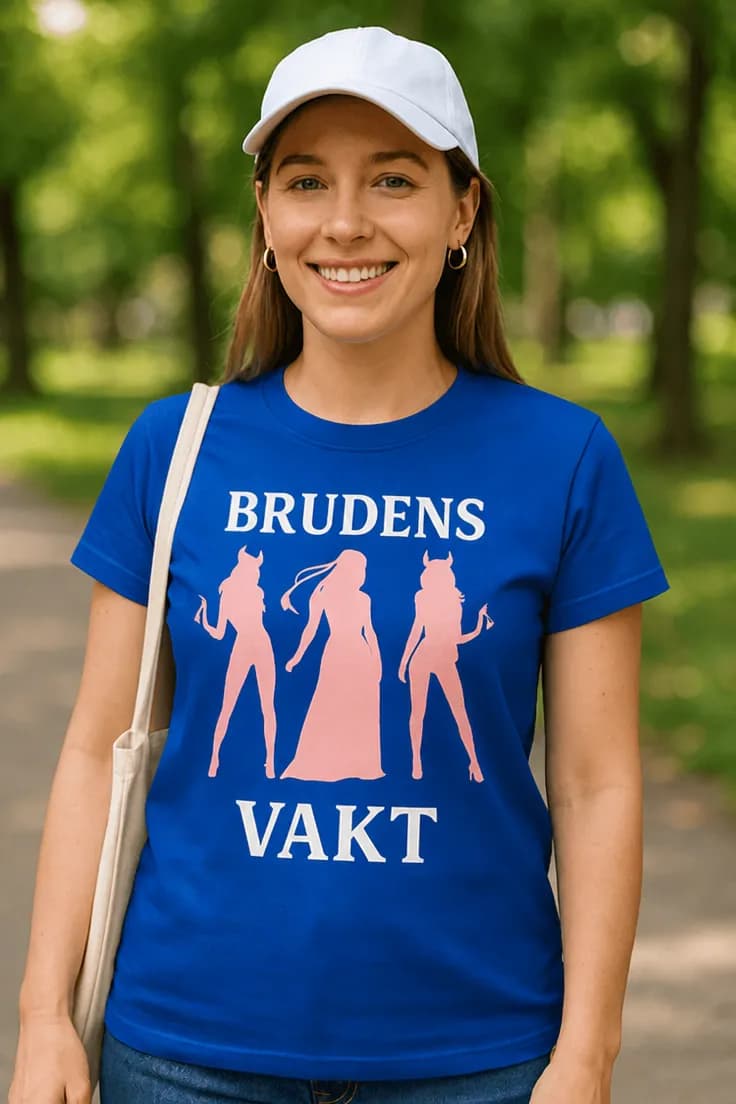 Rolig t-shirt Brudens vakt – BRUDENS VAKT