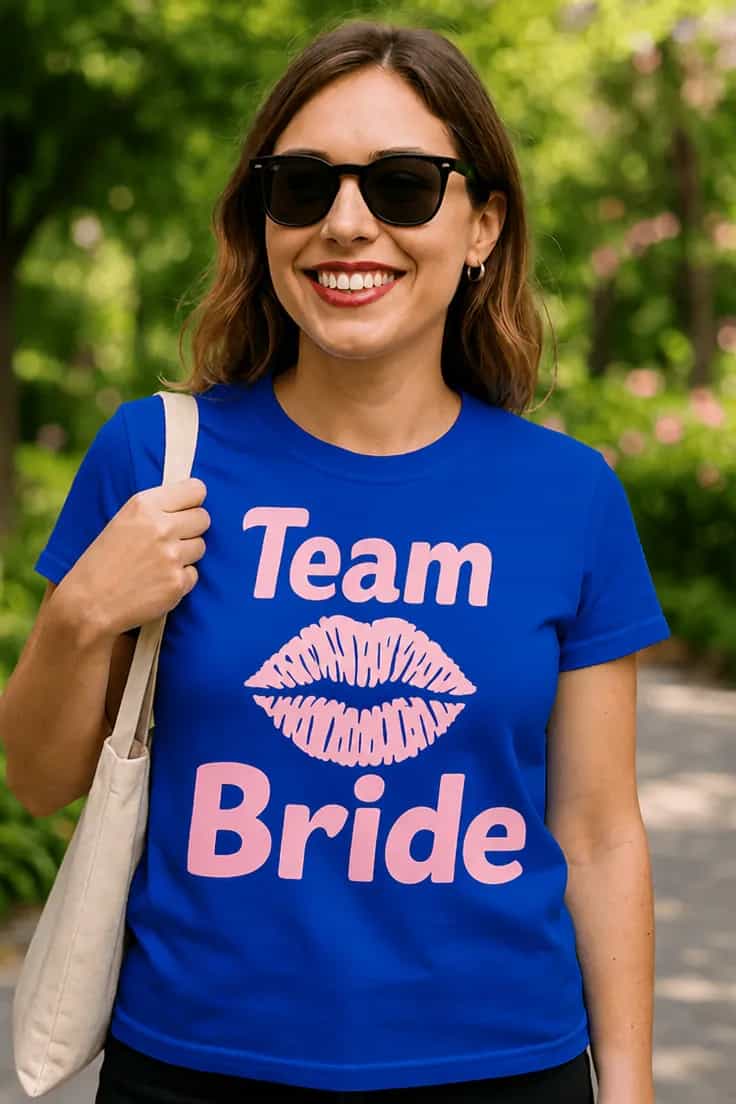 Rolig t-shirt Brudteam – Team Bride