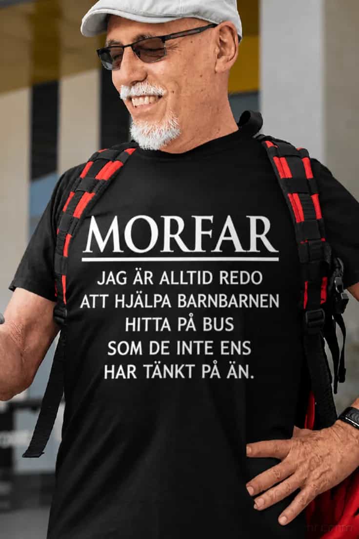 Rolig t-shirt Busig morfar hjälper barnbarn