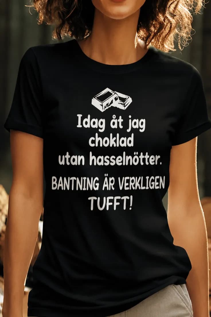 Rolig t-shirt Choklad utan hasselnötter