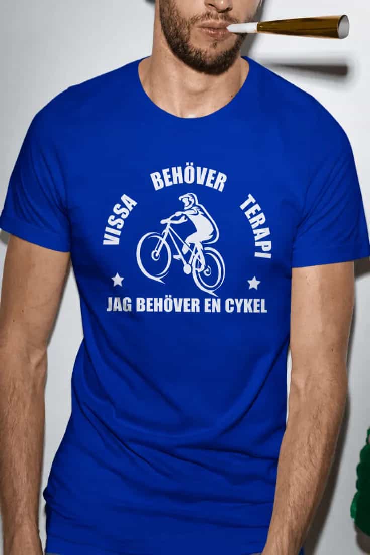 Rolig t-shirt Cykelterapi – VISSA BEHÖVER TERAPI