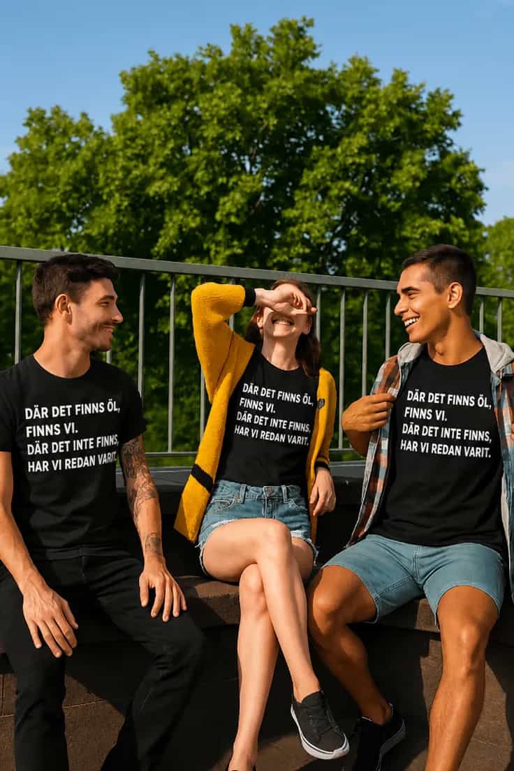 Rolig t-shirt Där det finns öl | DÄR DET FINNS ÖL