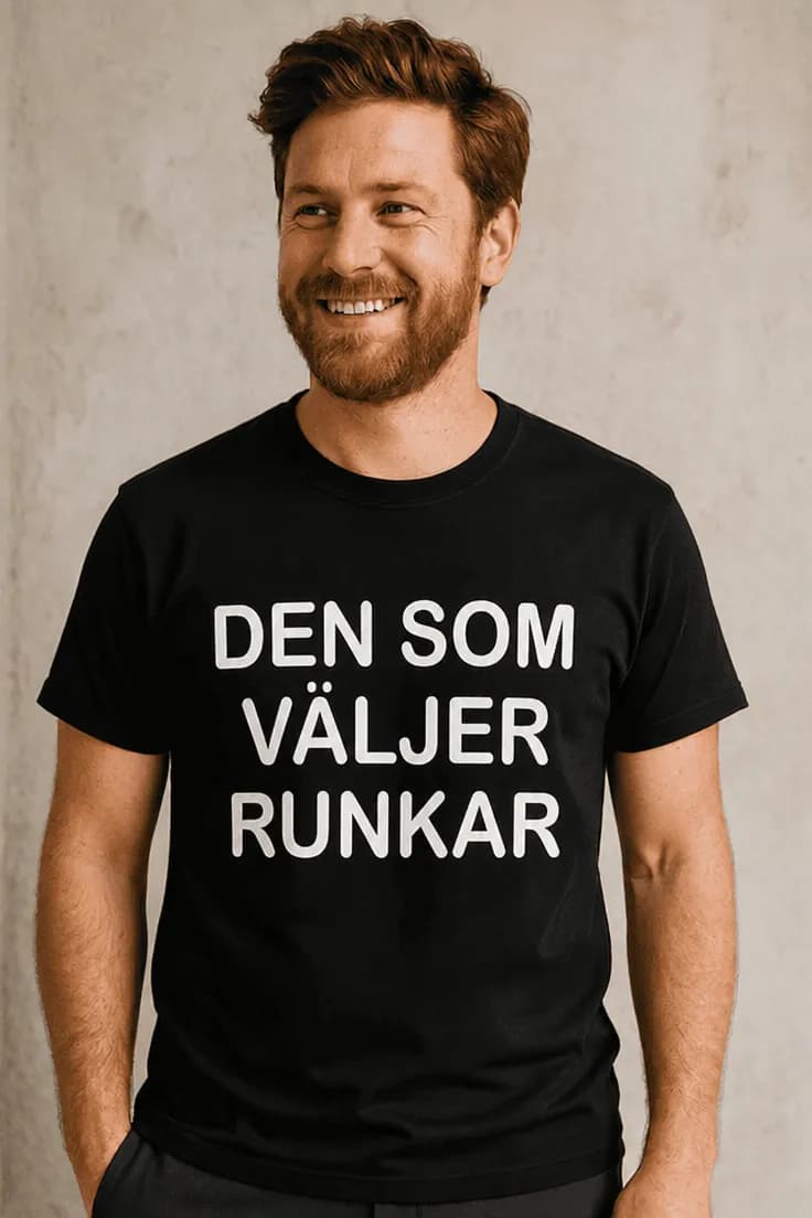 Rolig t-shirt Den som väljer runkar