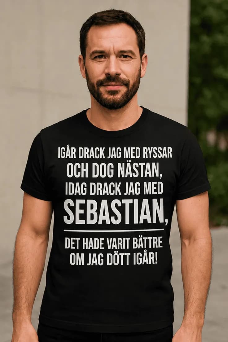 Rolig t-shirt Drack med ryssar med namn