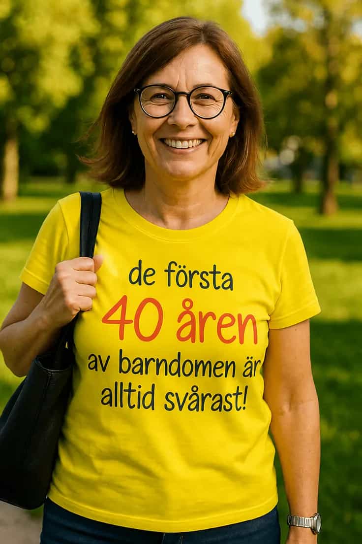 Rolig t-shirt Första 40 åren av barndomen
