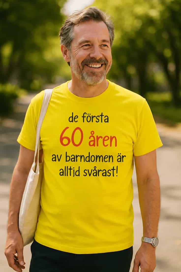 Rolig t-shirt Första 60 åren av barndomen