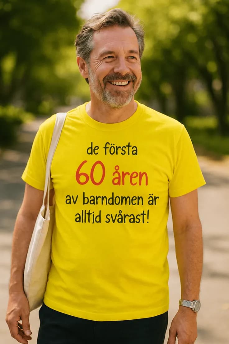 Rolig t-shirt Första 60 åren av barndomen