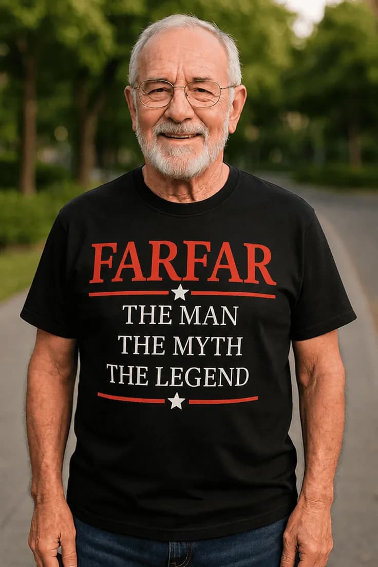 Rolig t-shirt Farfar legenden – FARFAR THE MAN