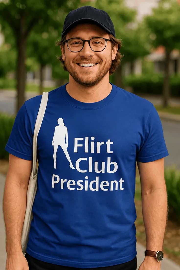 Rolig t-shirt Flirtklubbens president – Flirt Club President