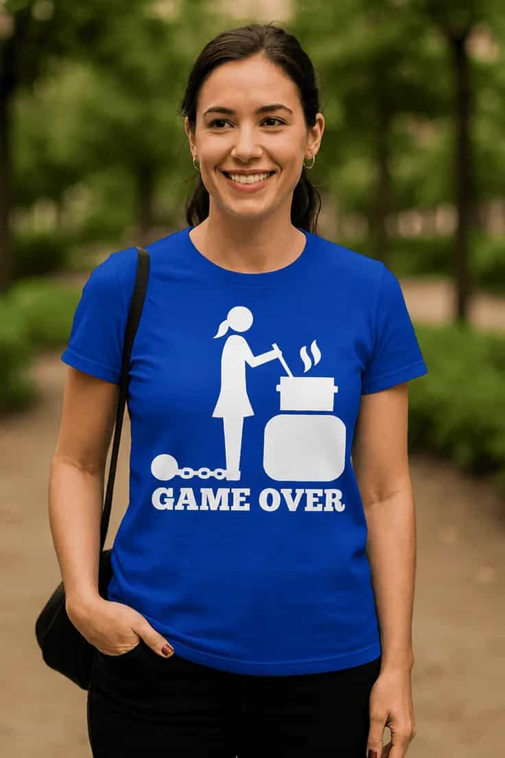Rolig t-shirt Game over kök – GAME OVER