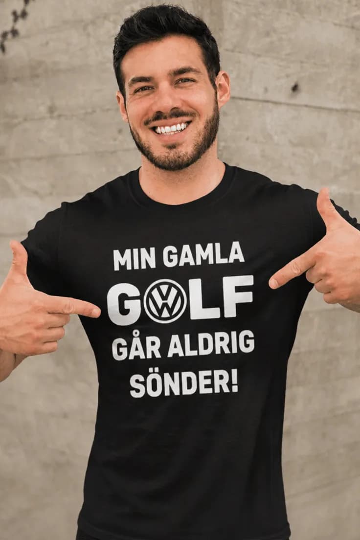 Rolig t-shirt gammal Golf går aldrig sönder