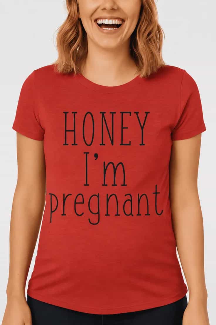 Rolig t-shirt Gravid överraskning – HONEY I'm pregnant