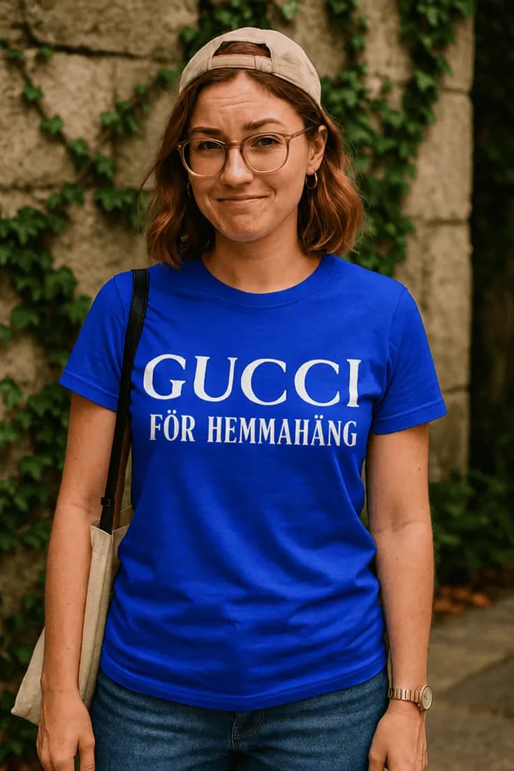 Rolig t-shirt Gucci för hemma – GUCCI FÖR HEMMAHÄNG