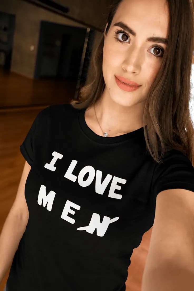 Rolig t-shirt I love men