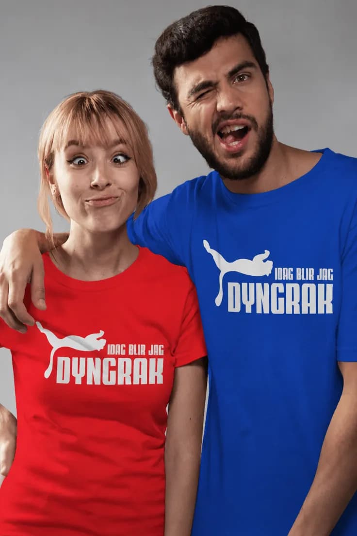 Rolig t-shirt Idag blir jag dyngrak
