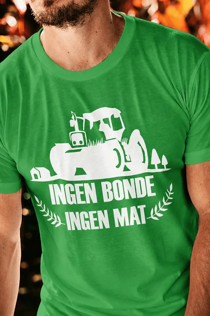 Rolig t-shirt Ingen bonde ingen mat – INGEN BONDE