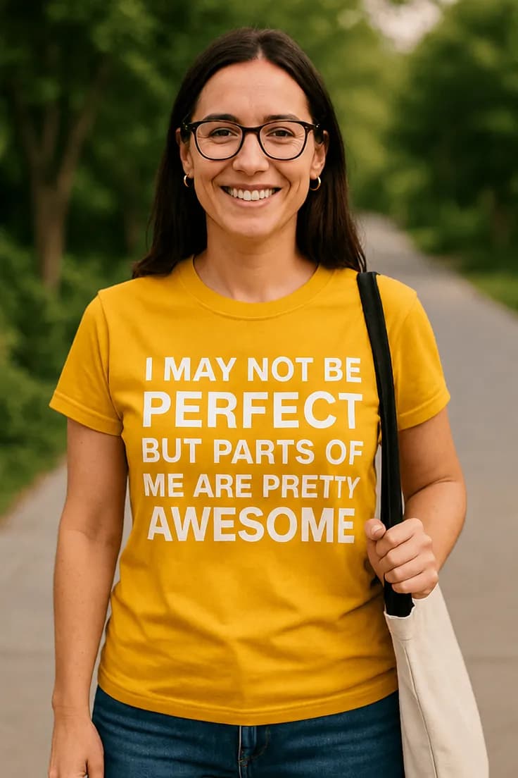 Rolig t-shirt Inte perfekt men fantastisk