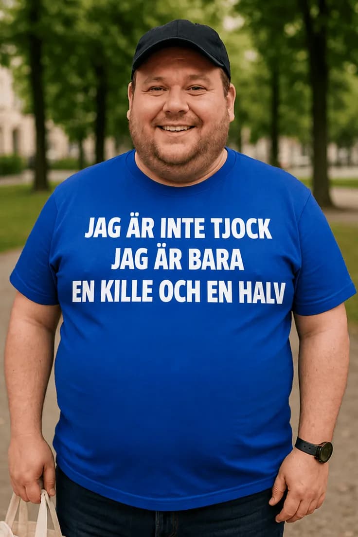 Rolig t-shirt Inte tjock bara bäst