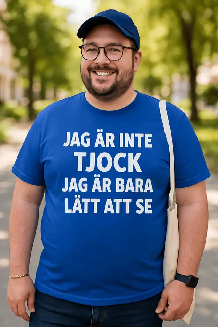 Rolig t-shirt Inte tjock lätt att se | JAG ÄR INTE