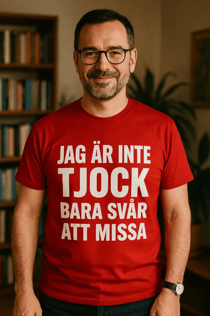 Rolig t-shirt Inte tjock svår att missa