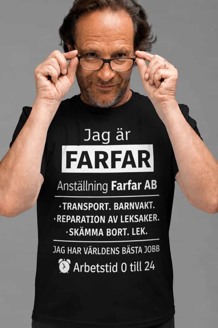 Rolig t-shirt Jag är farfar – Jag är FARFAR