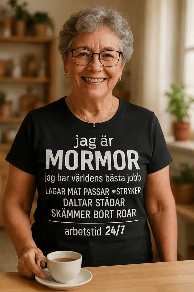 Rolig t-shirt Jag är mormor | jag är MORMOR