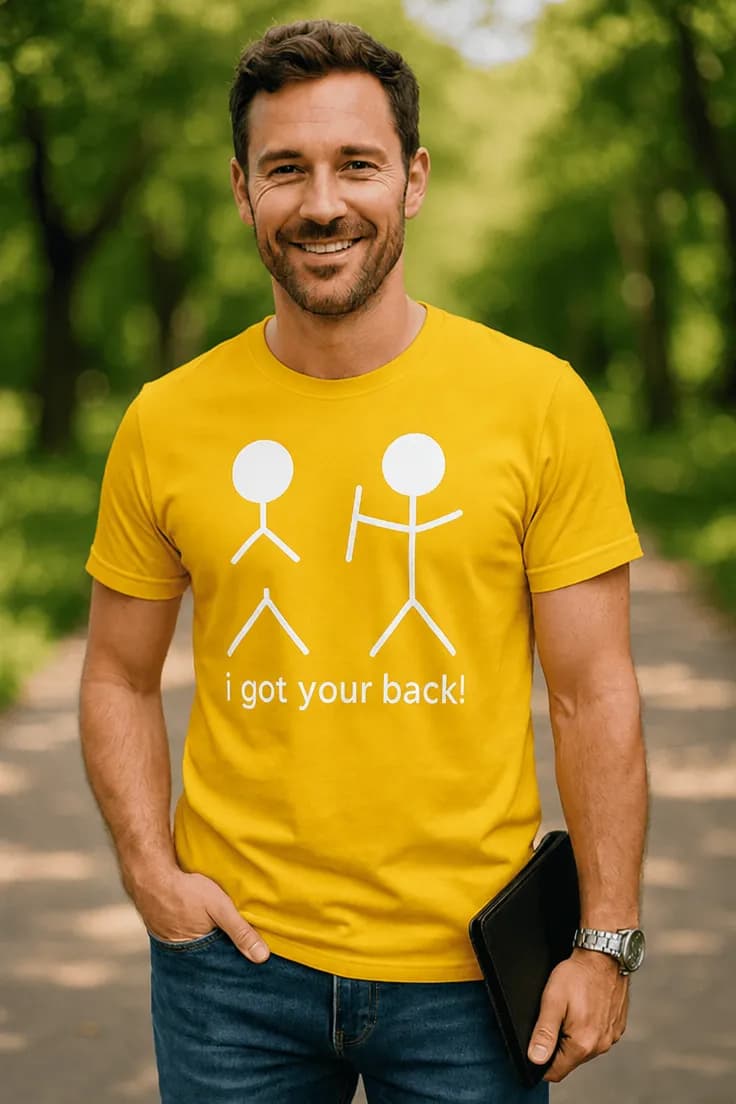 Rolig t-shirt Jag skyddar dig – i got your back!