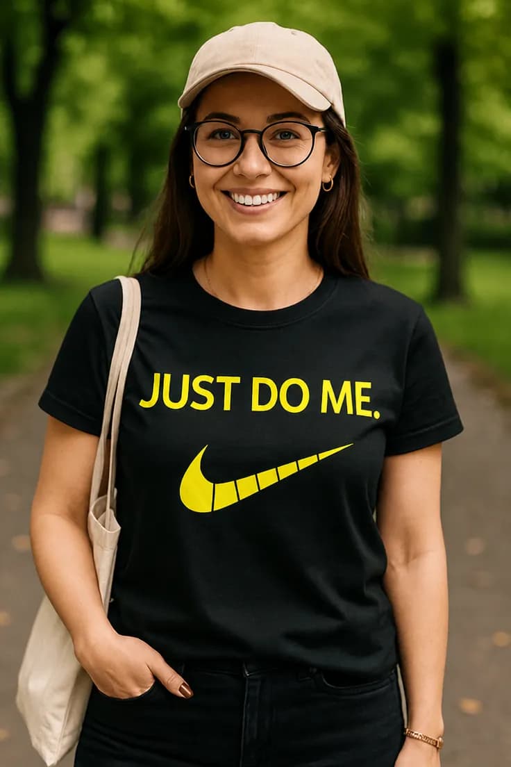 Rolig t-shirt Just do me leende JUST DO ME..