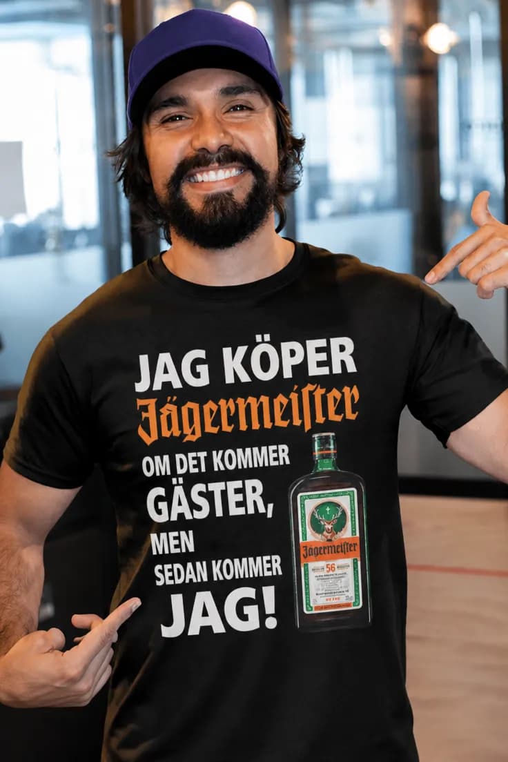 Rolig t-shirt Köper Jägermeister för gäster