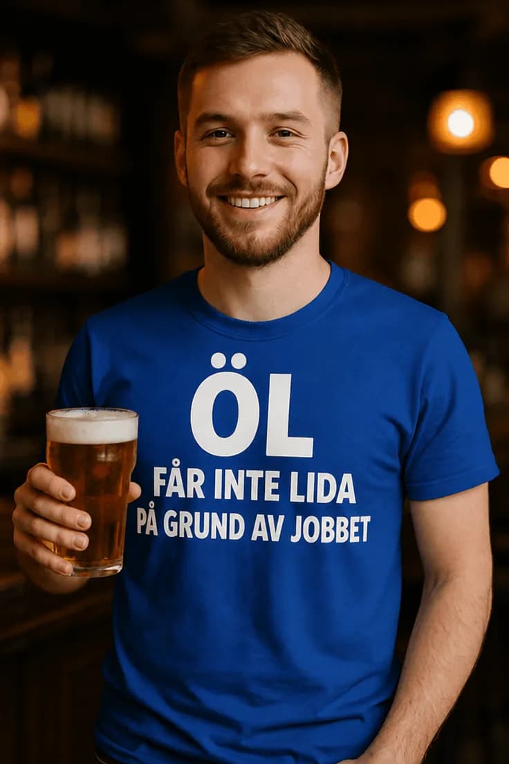 Rolig t-shirt Öl får inte lida – ÖL FÅR INTE LIDA