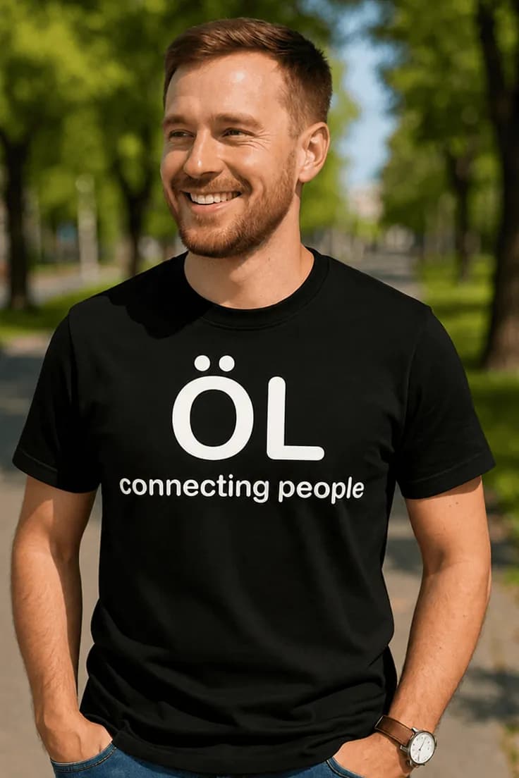 Rolig t-shirt öl förenar folk
