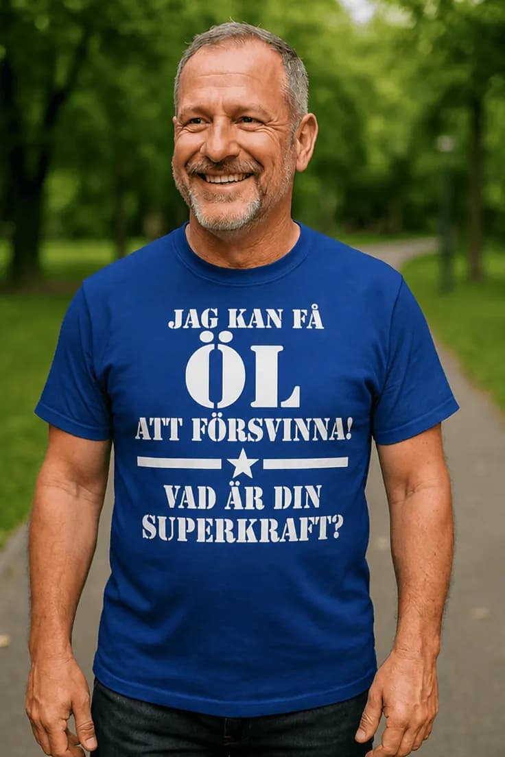 Rolig t-shirt Öl försvinner – JAG KAN FÅ ÖL