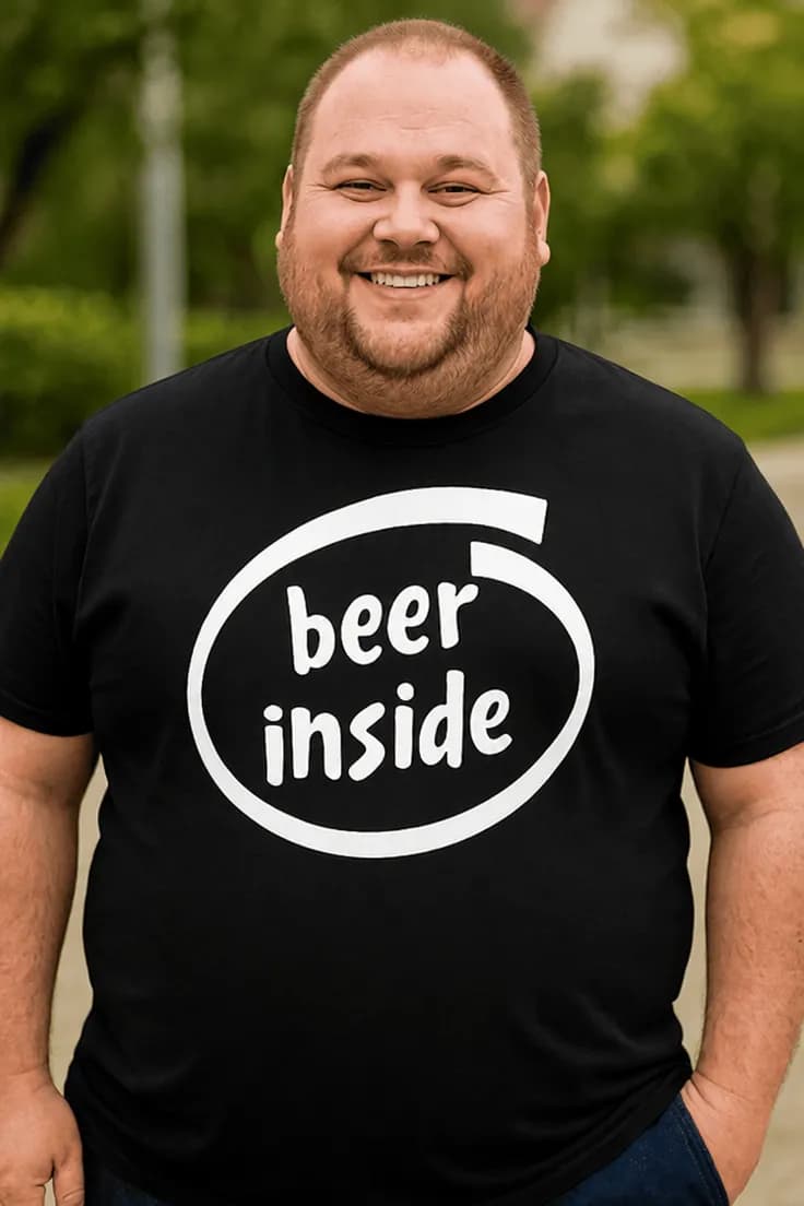 Rolig t-shirt Öl inuti – beer inside