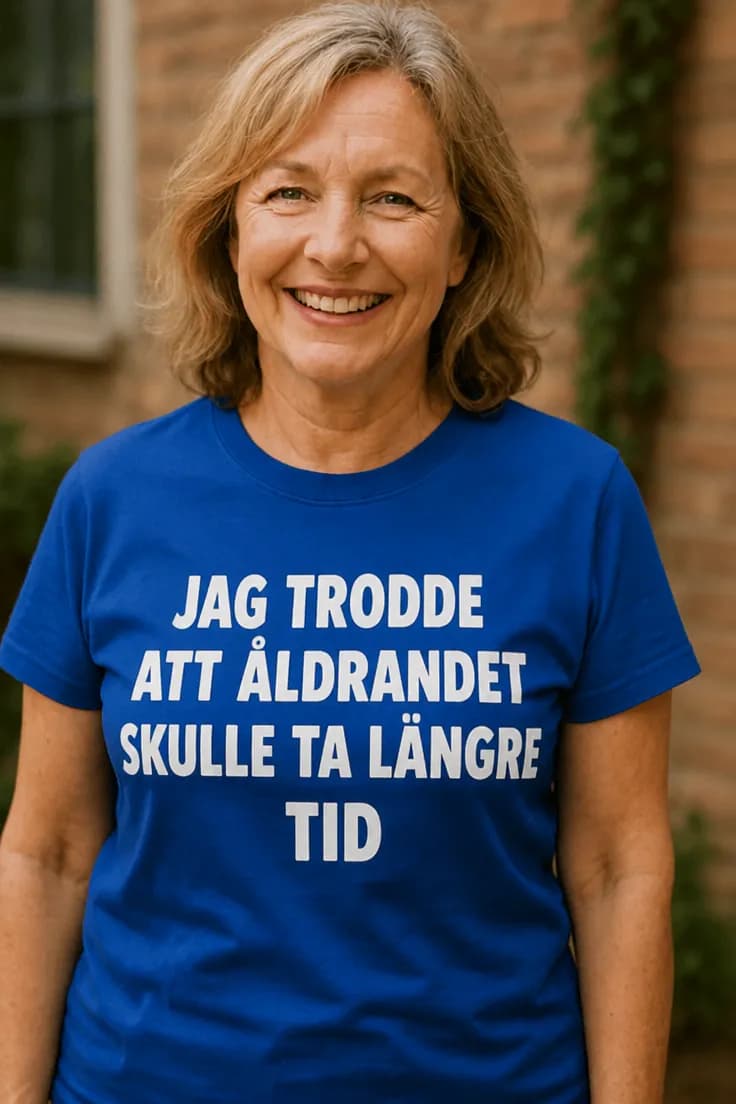Rolig t-shirt Åldrandet tar längre tid