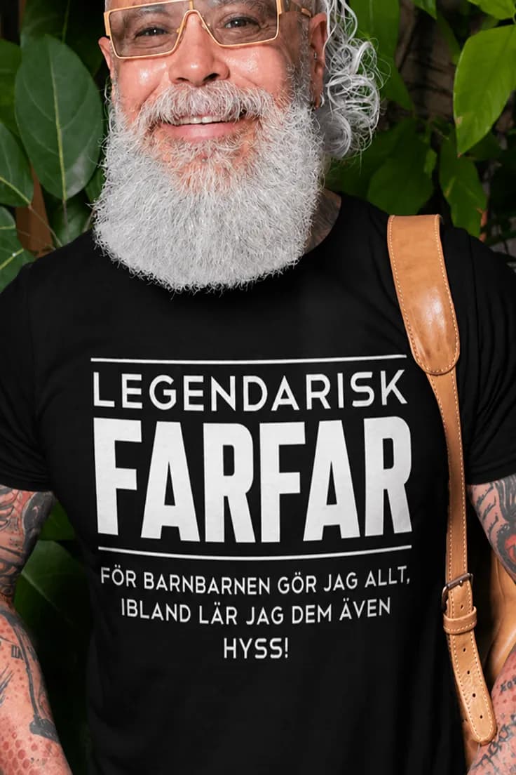 Rolig t-shirt legendarisk farfar – LEGENDARISK