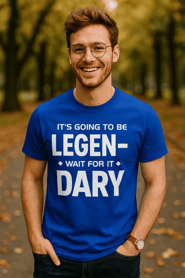 Rolig t-shirt Legendarisk väntan | IT'S GOING TO B